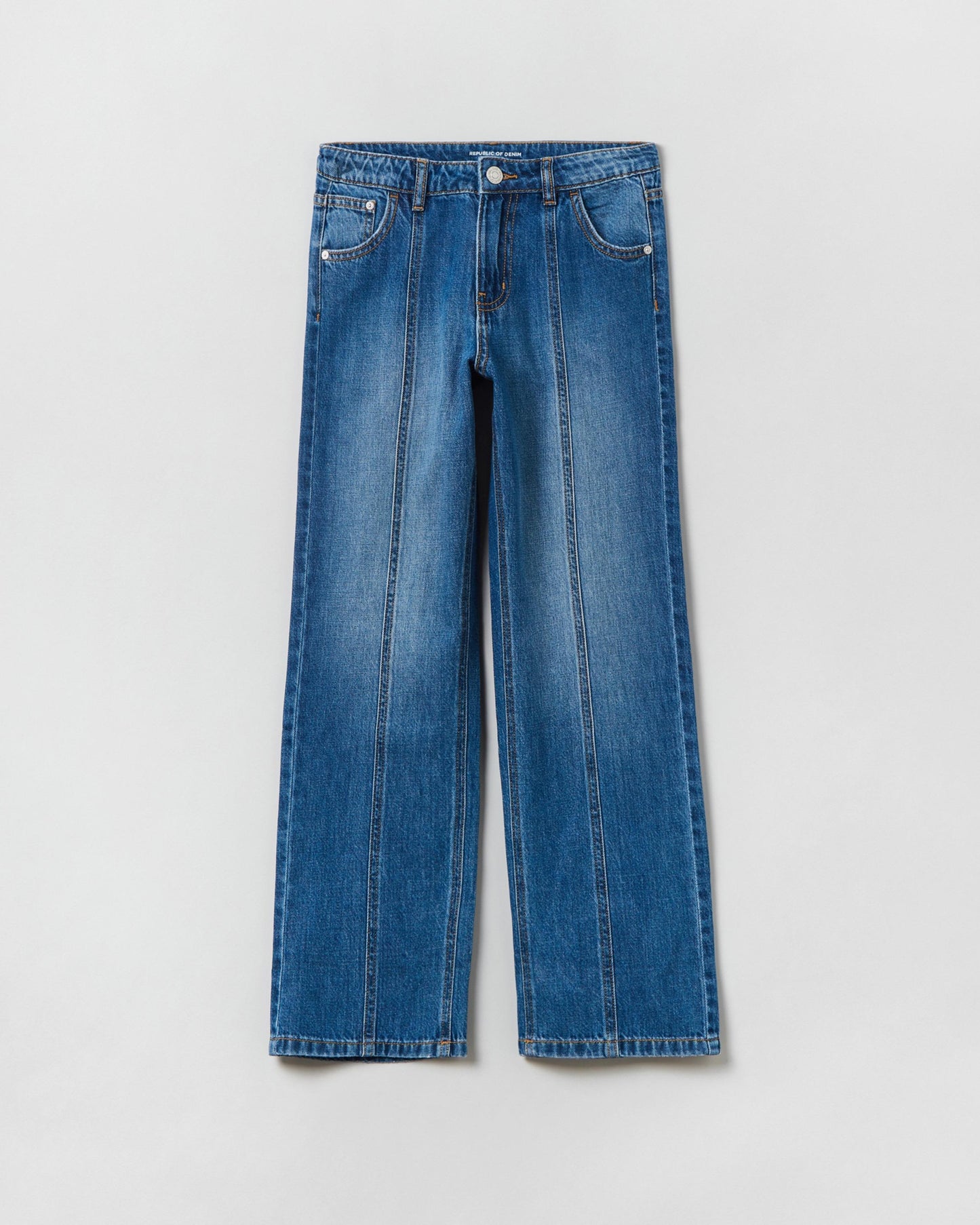 Straight Fit Pintex Jeans