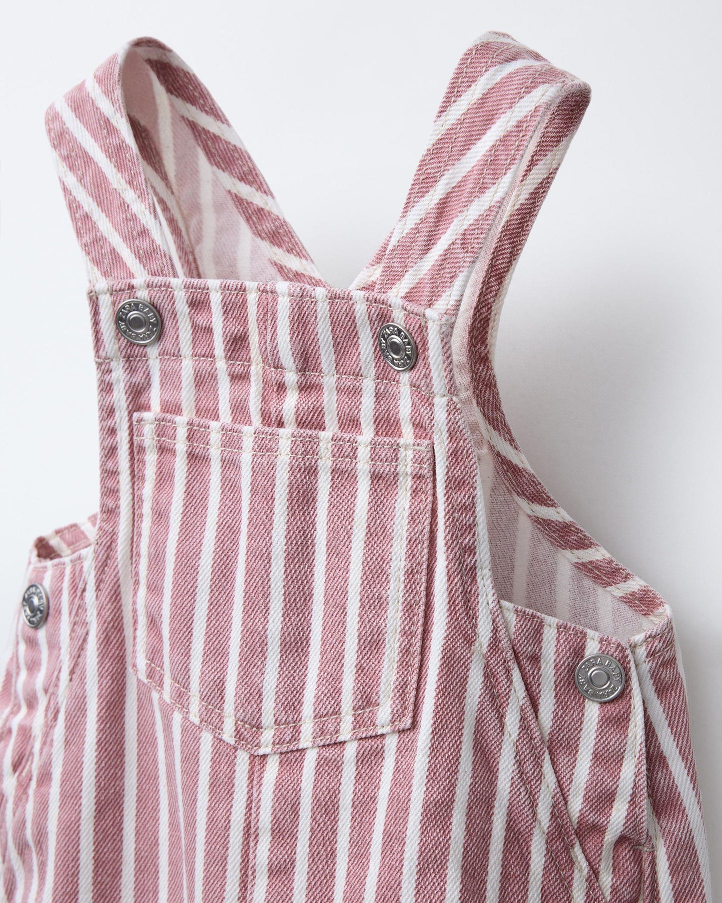 Pink Striped Twill Jumpsuit trooking fashions