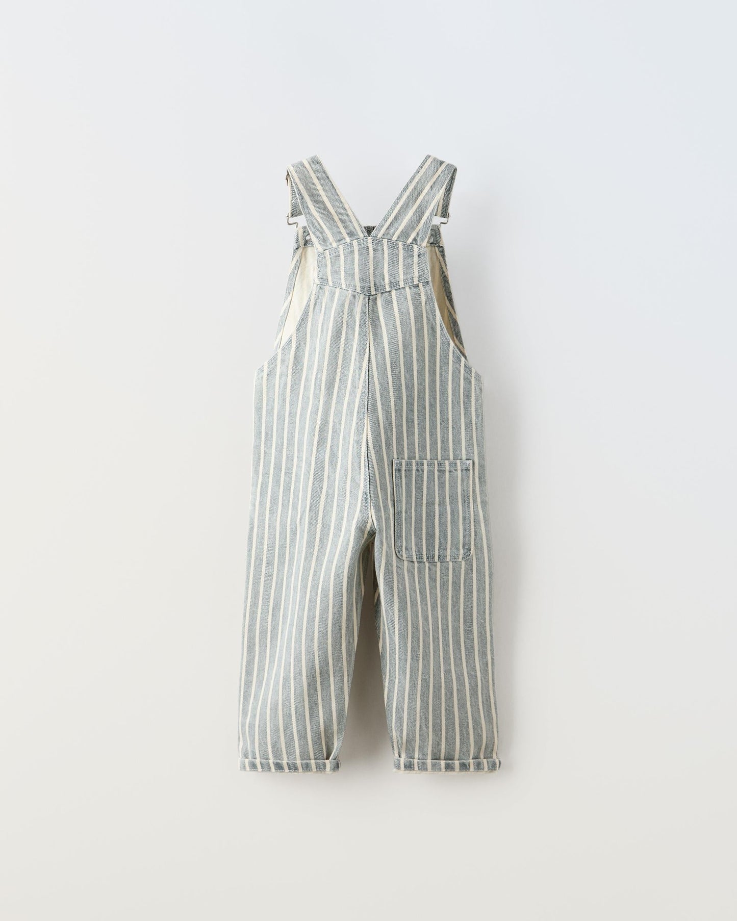 Grey Striped Twill Jumpsuit Dungaree