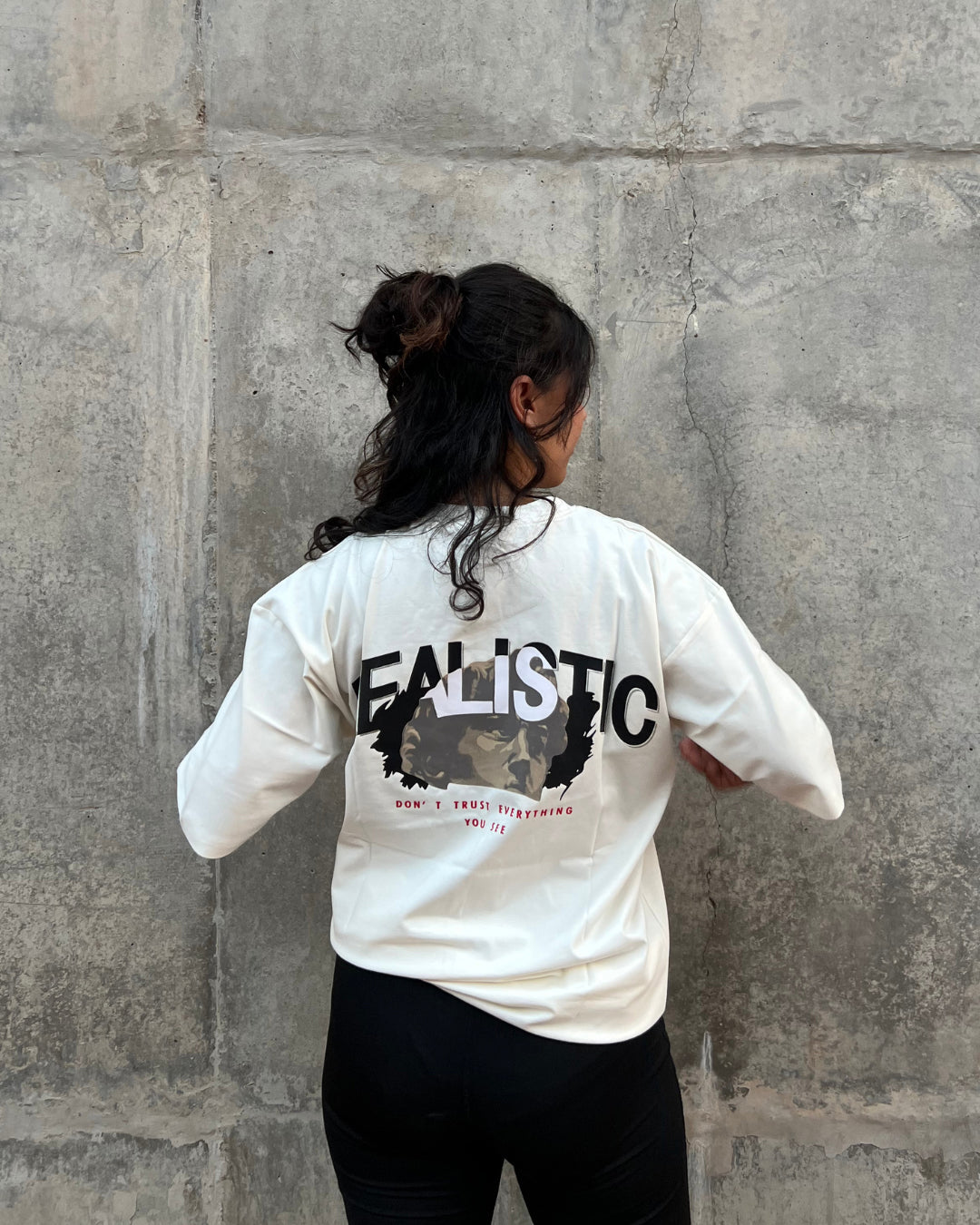 White Crew Neck Oversized Men's T-Shirt