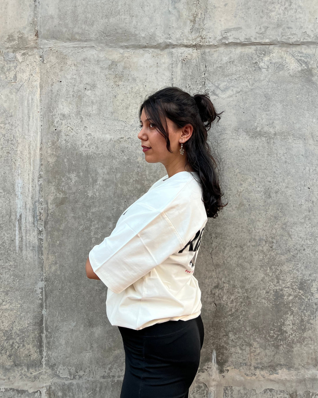 White Crew Neck Oversized Men's T-Shirt