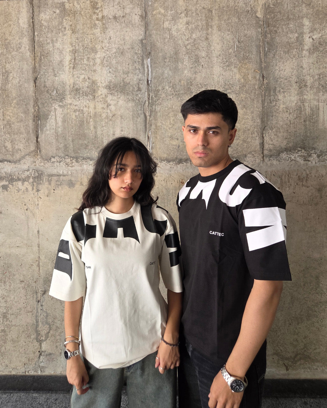 Off White Short-Sleeved, Oversized T-shirt