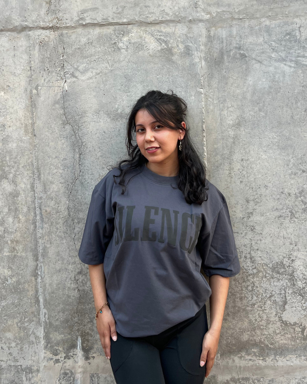 dark grey oversized shirt