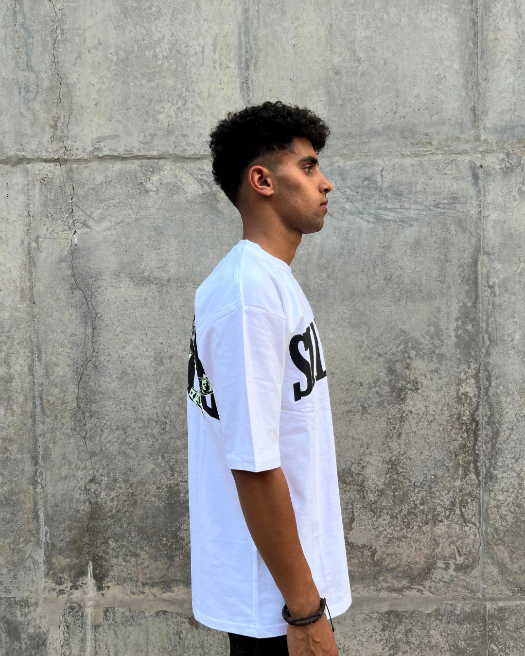 White Short-Sleeved, Oversized T-shirt