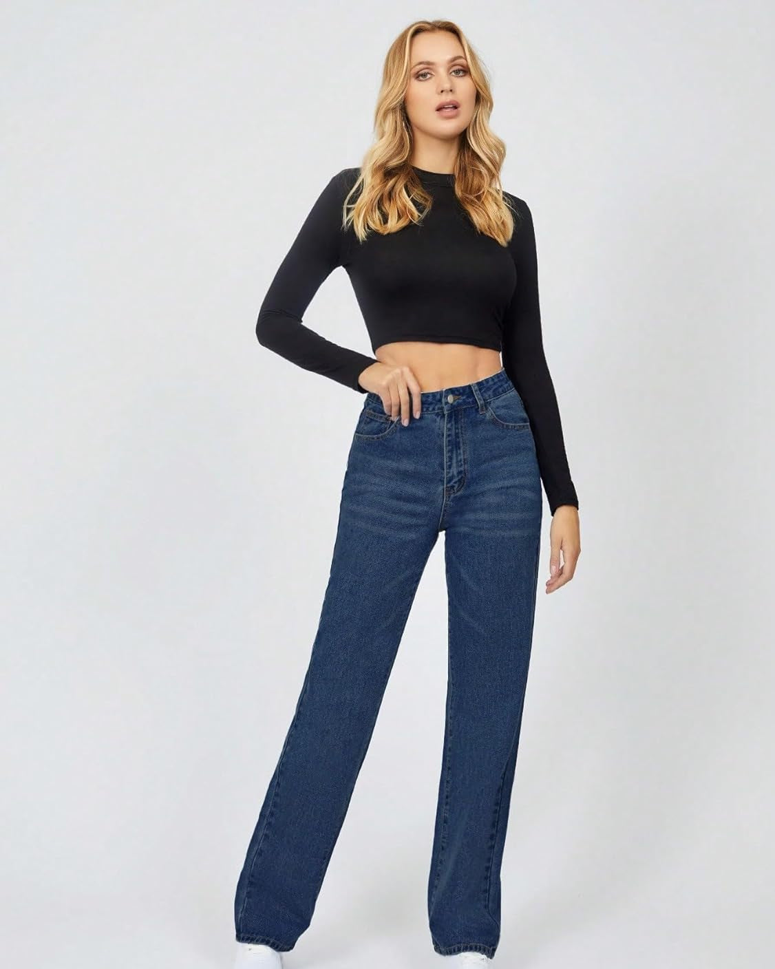 Womens straight-leg jeans