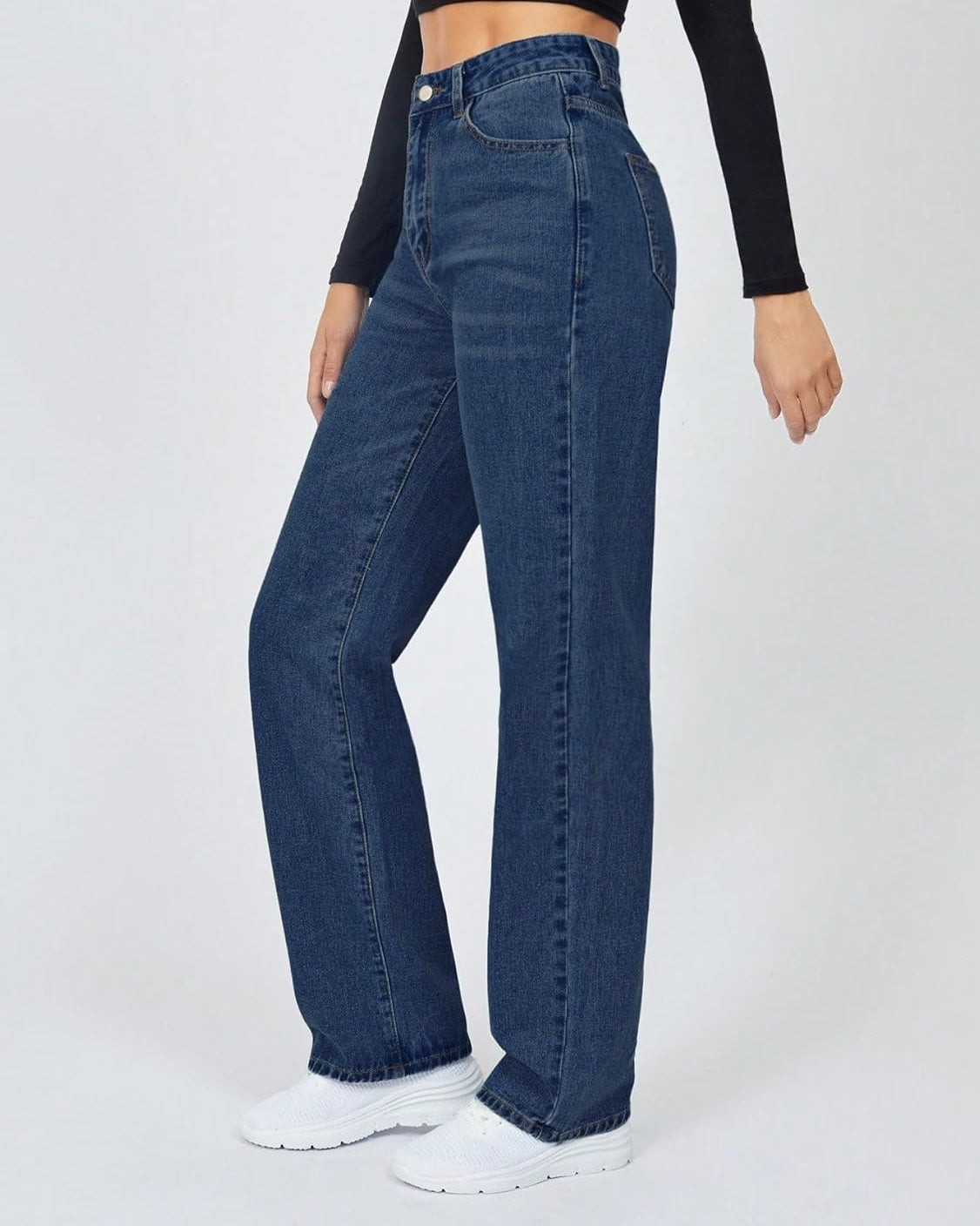 Womens straight-leg jeans