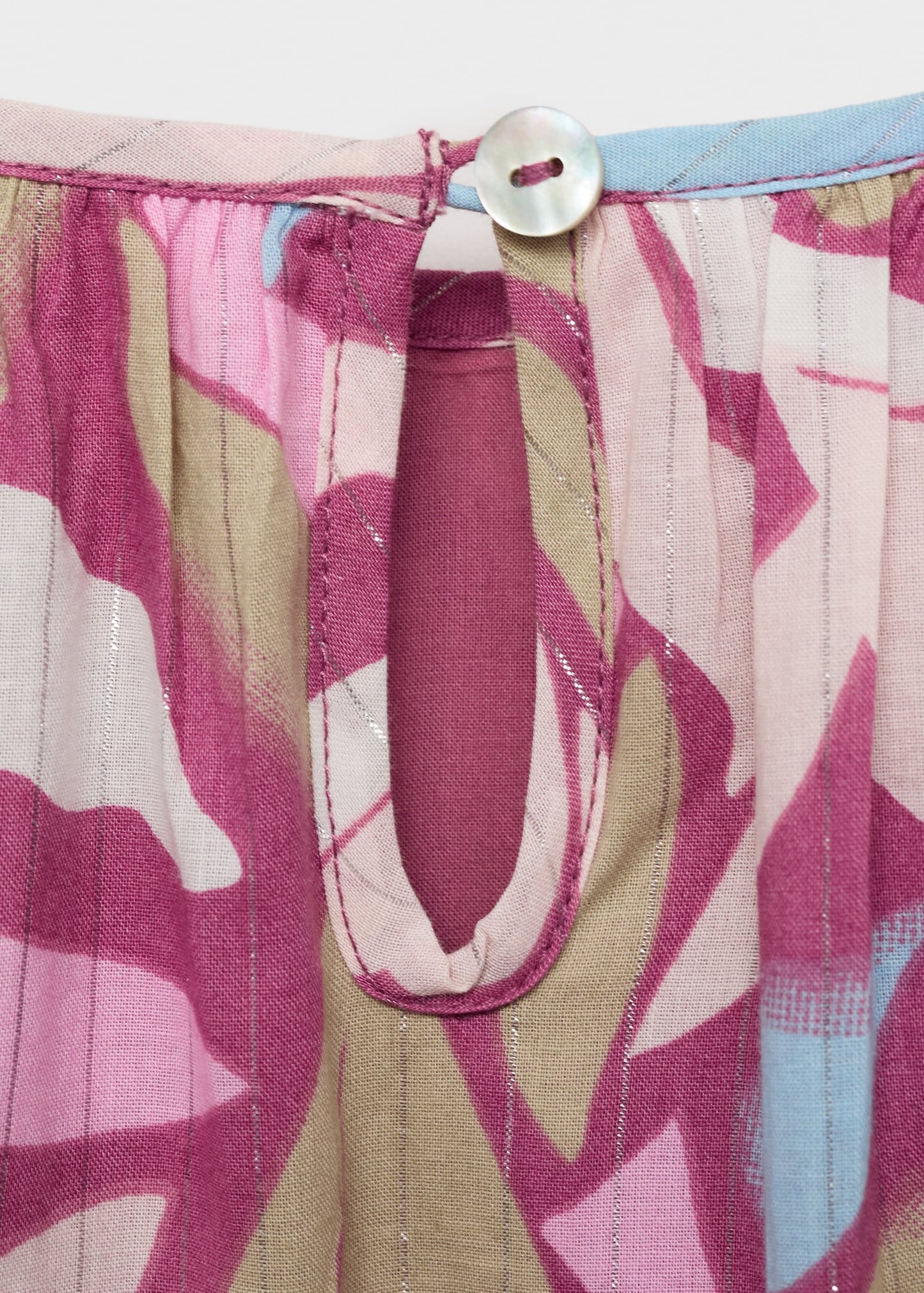 Purple Color With Leaf Pattern Kids Frock