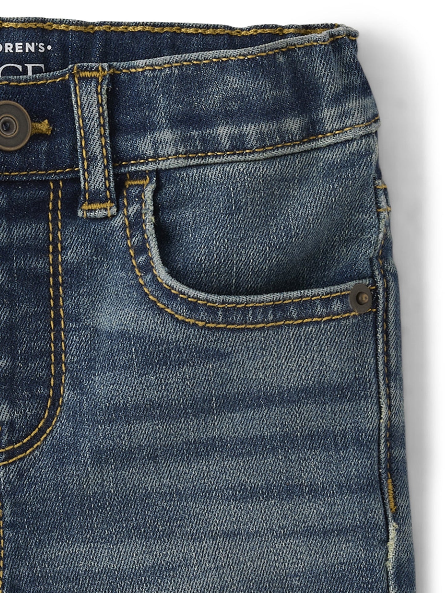 Kid's Dark Blue Straight Leg Shorts
