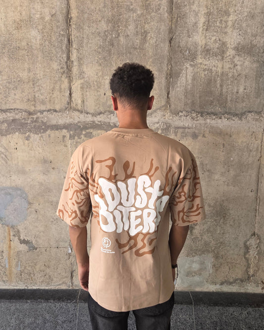 Dust Biters Beige Oversized T-shirt