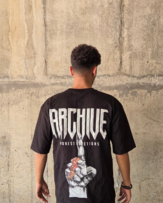 Black Short-Sleeved, Oversized T-shirt