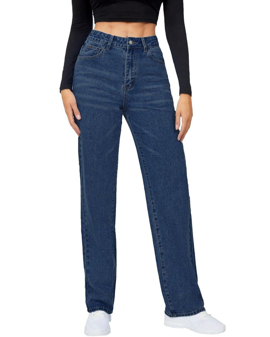 Womens straight-leg jeans