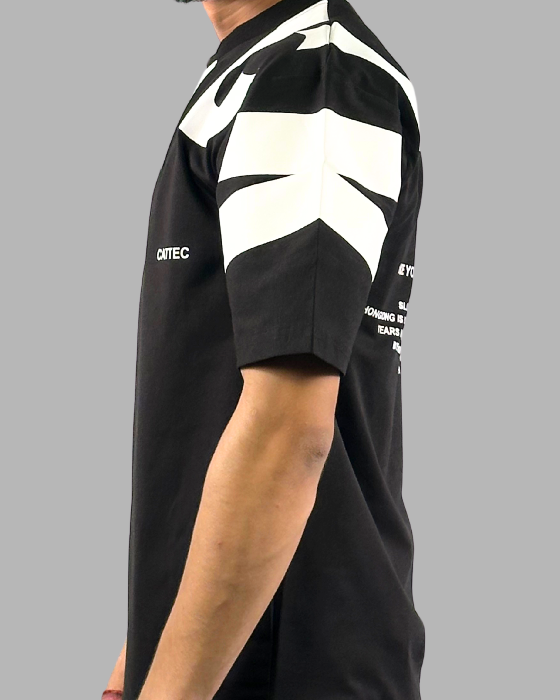 Black Short-Sleeved, Oversized T-shirt