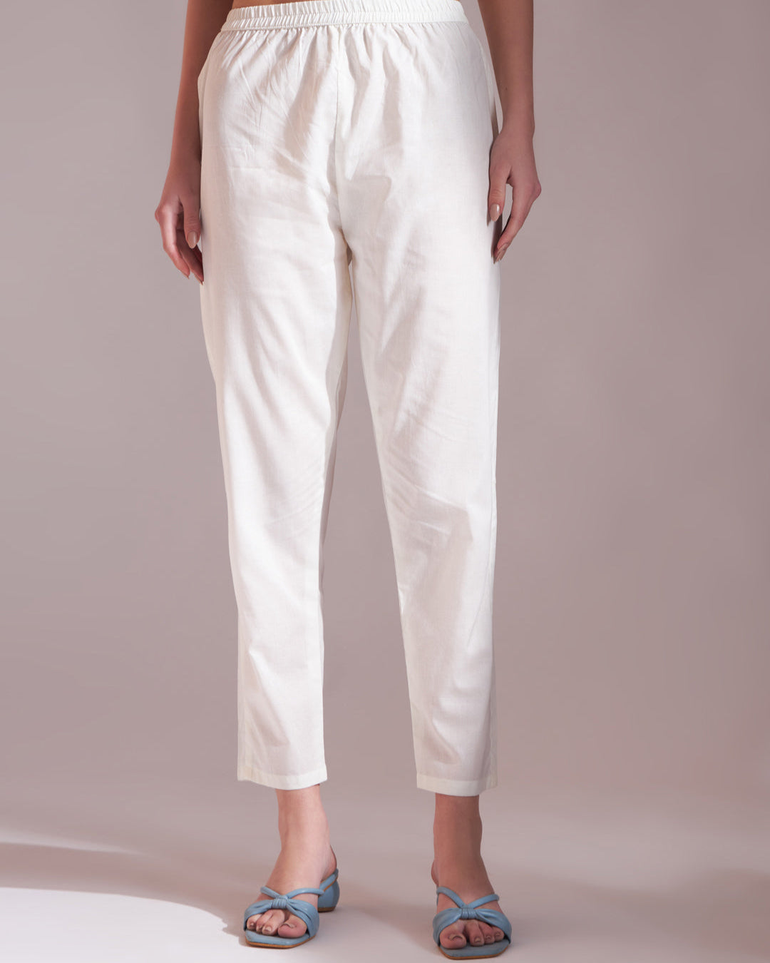 Blue Fusion With White-Tassel Work Malchanderi 3 piece set