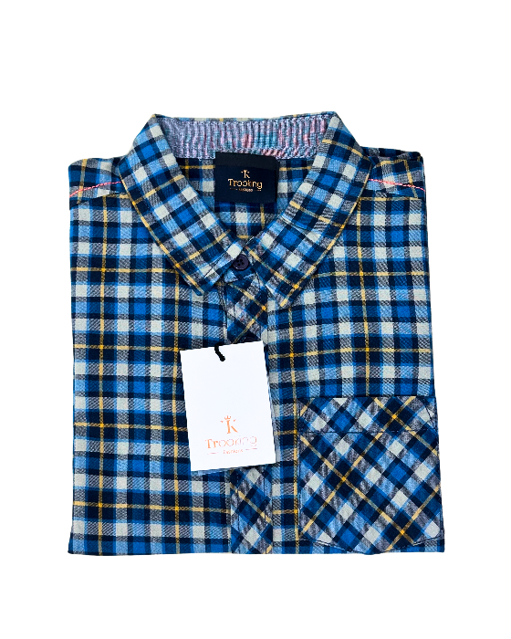Boy's Blue with yellow Checks Shirt