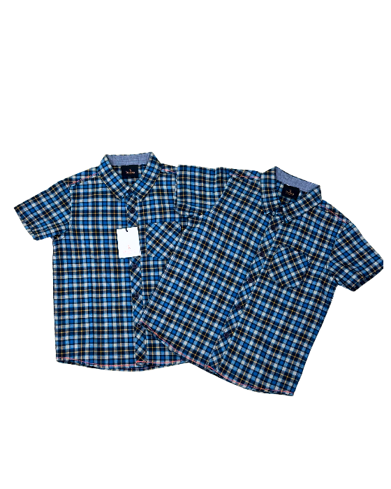 Boy's Blue with yellow Checks Shirt