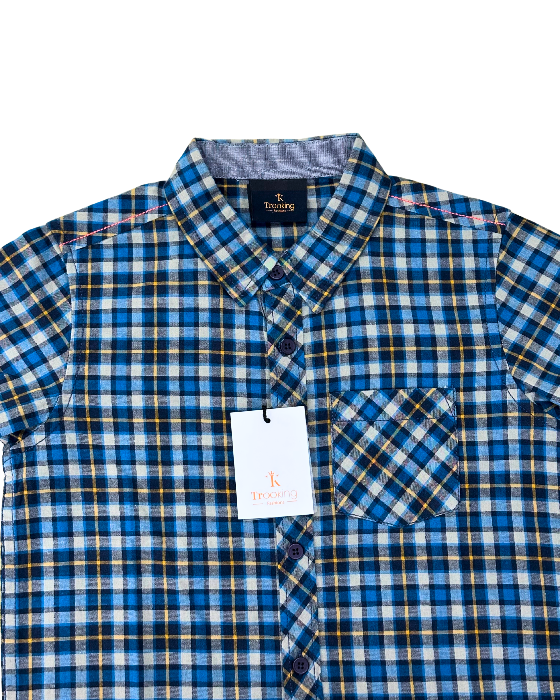 Boy's Blue with yellow Checks Shirt