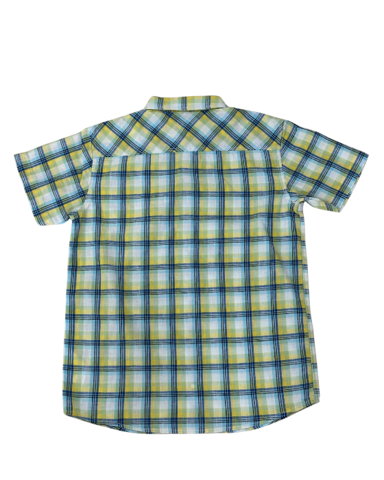 Boy's Lemon Yellow with Blue Checks Shirt