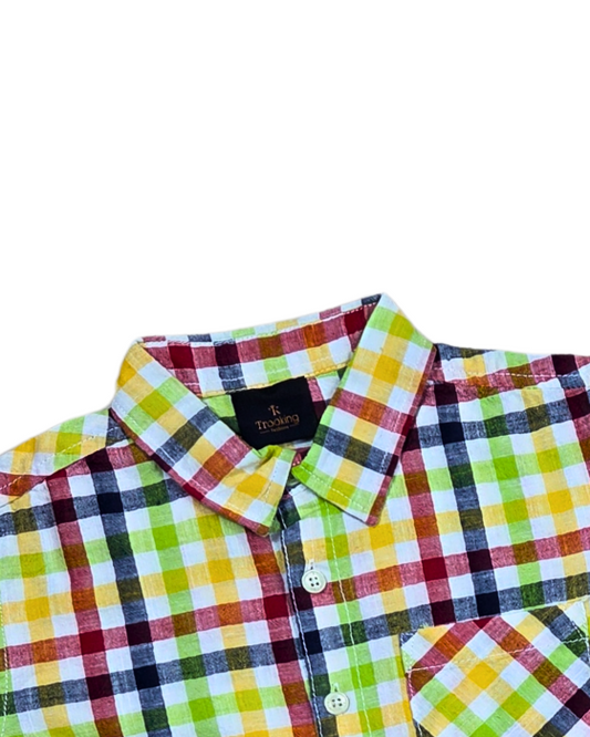 Boy's Multi Color Checks Shirts