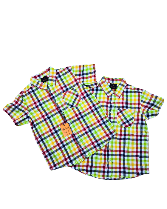 Boy's Multi Color Checks Shirts