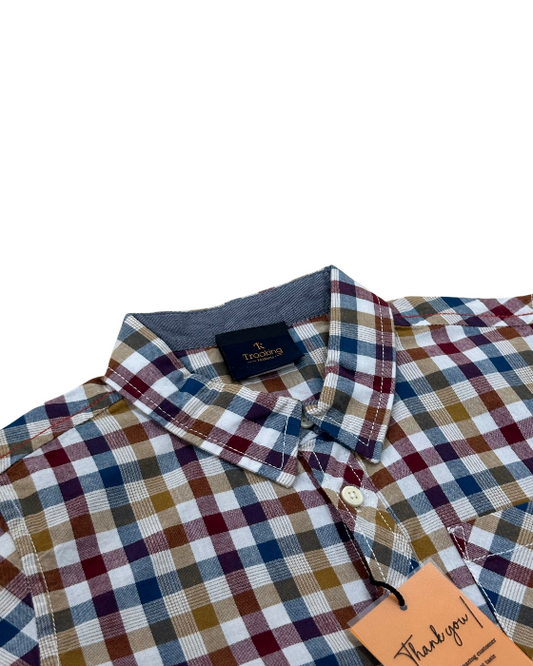 Boy's Multicolor Checks Shirt