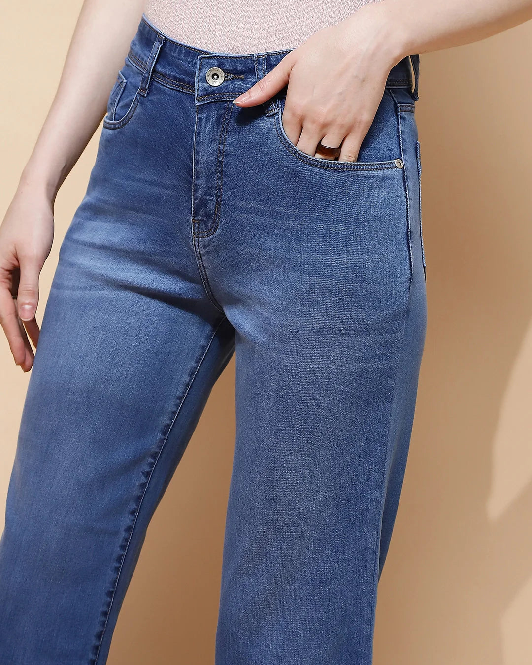 Blue Straight Relaxed Fit Jeans
