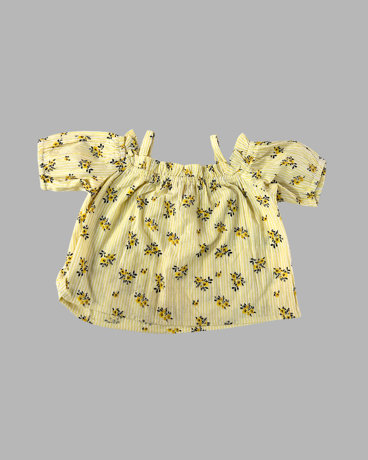 Light Yellow 2 Pcs  Top With Skirt