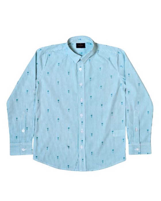Mint Green Full Sleeves Shirts For Boys