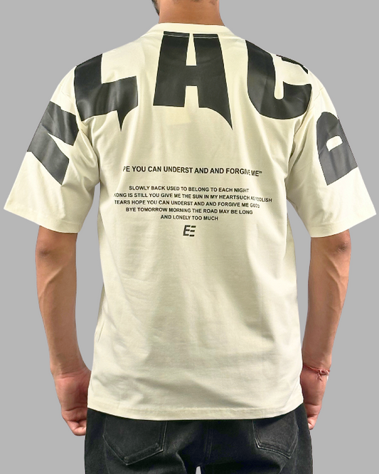 Off White Short-Sleeved, Oversized T-shirt