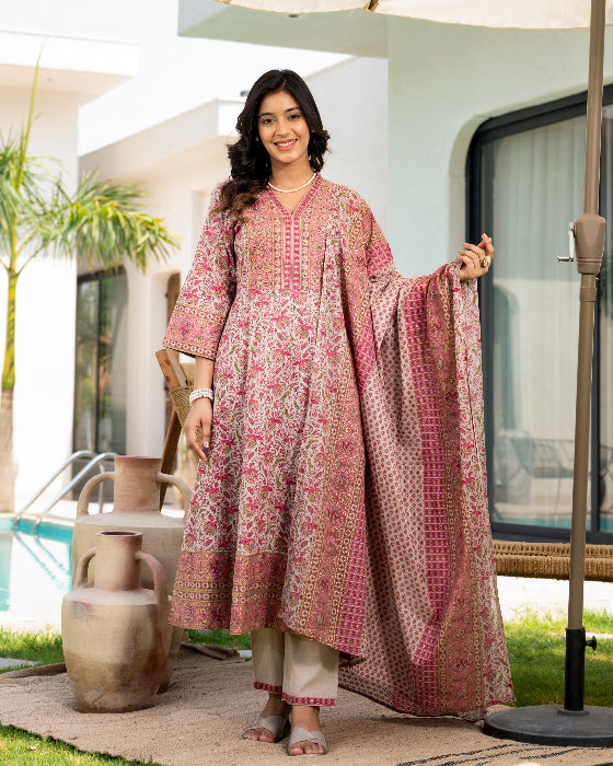 Pink_anarkali_kurta_set