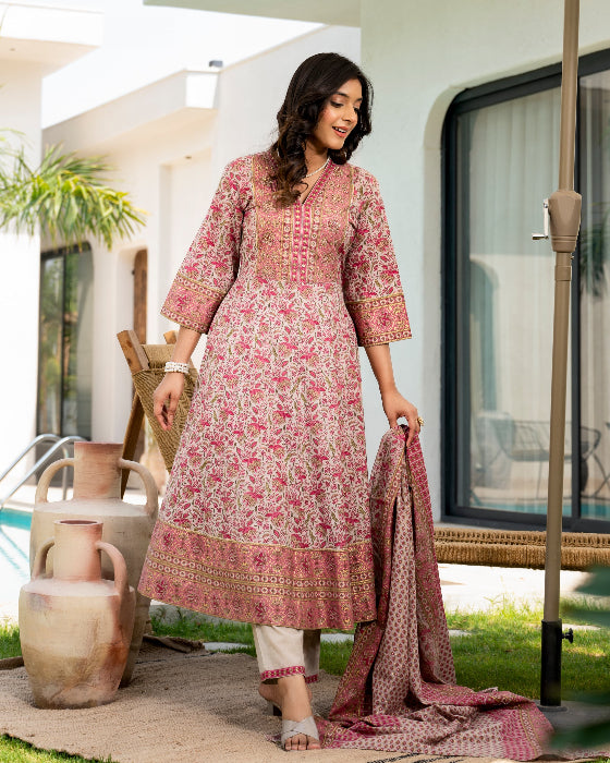Pink_anarkali_kurta_set