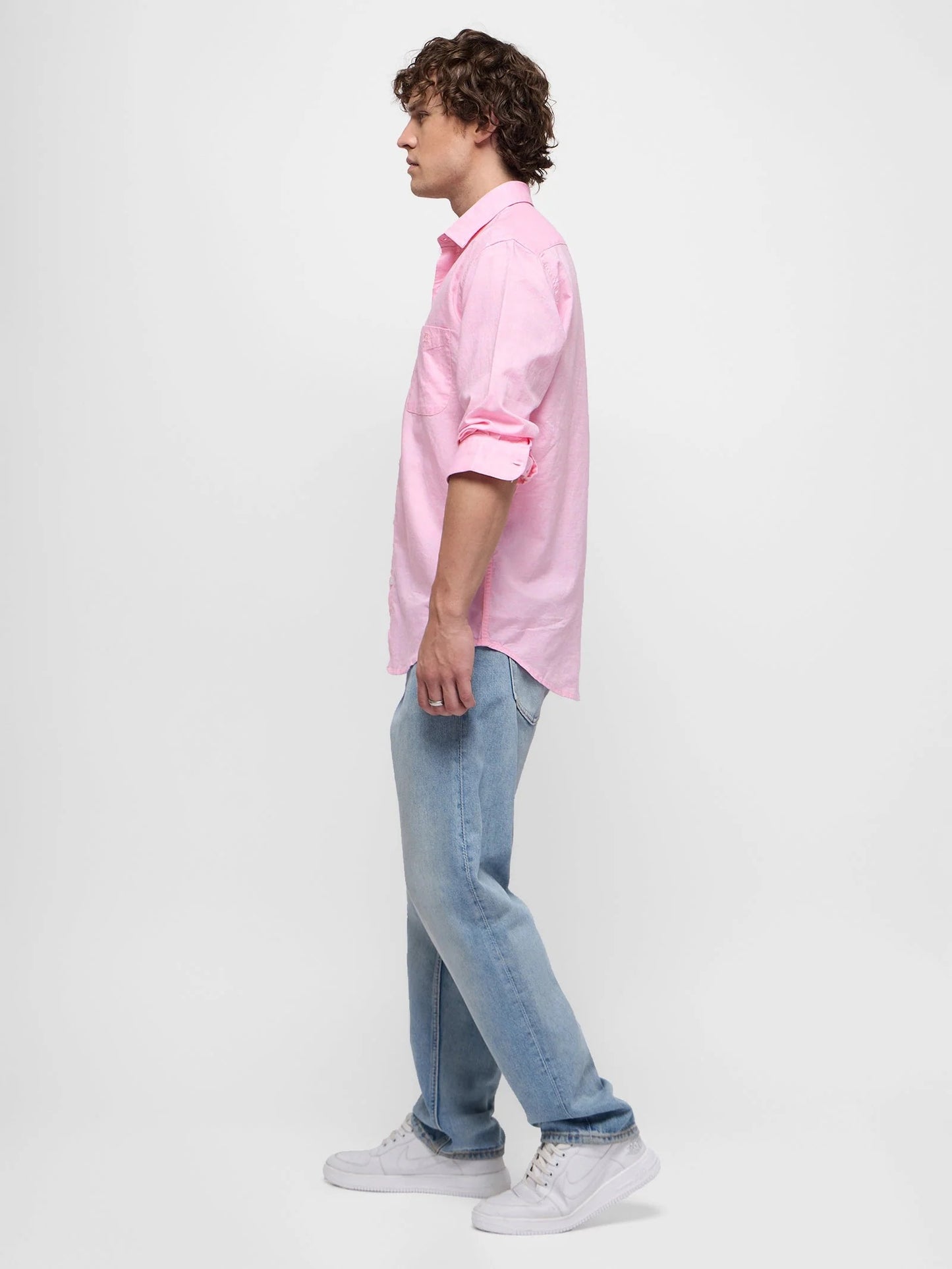 Premium Oxford Plain Pink Casual Shirt (SF)