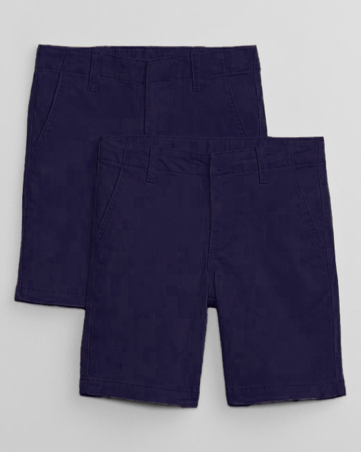Blue shorts in stretch cotton