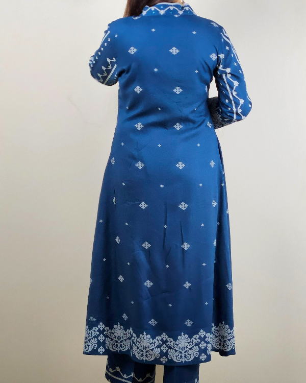 Black V Neck 2 Pcs Anarkali  Kurta Set